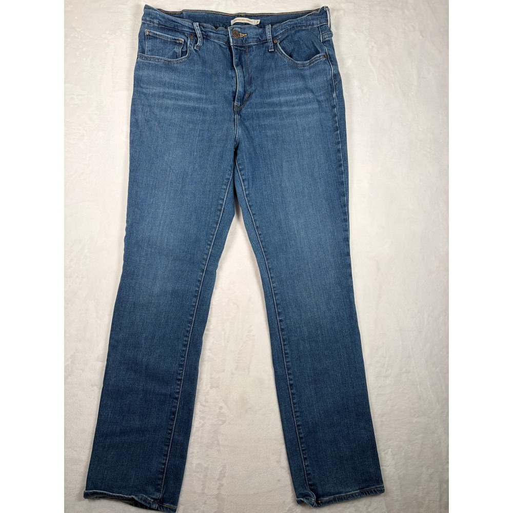 Levis 311 Shaping Slim Straight Jeans Blue Womens Size 31 Medium Wash Denim